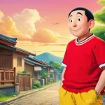 짱구 특별편 리뷰 - **Prompt:** A vibrant and heartwarming illustration depicting Shin Chan, fully clothed in his signat...